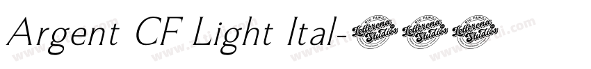 Argent CF Light Ital字体转换
